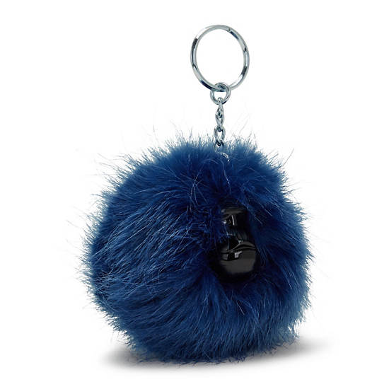 Accesorios Kipling Pompom Monkey Keychain Azules | MX 1957JP